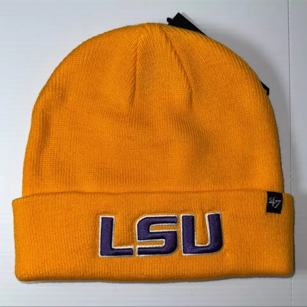 NWT Louisiana State Tigers Gold Toboggan Imbordered LSU Football College Adult